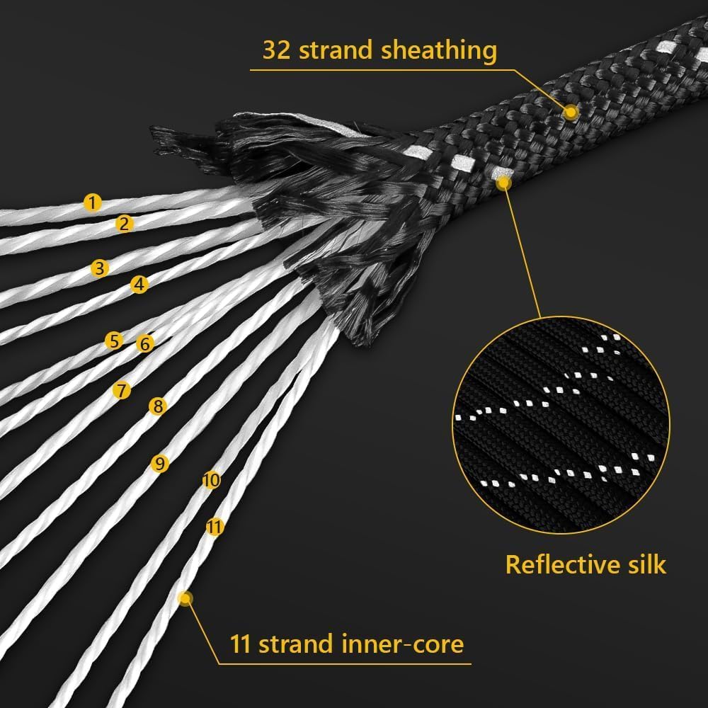 750lb Reflective Paracord Rope - Para Cord 1000Ft ulasan dan harga