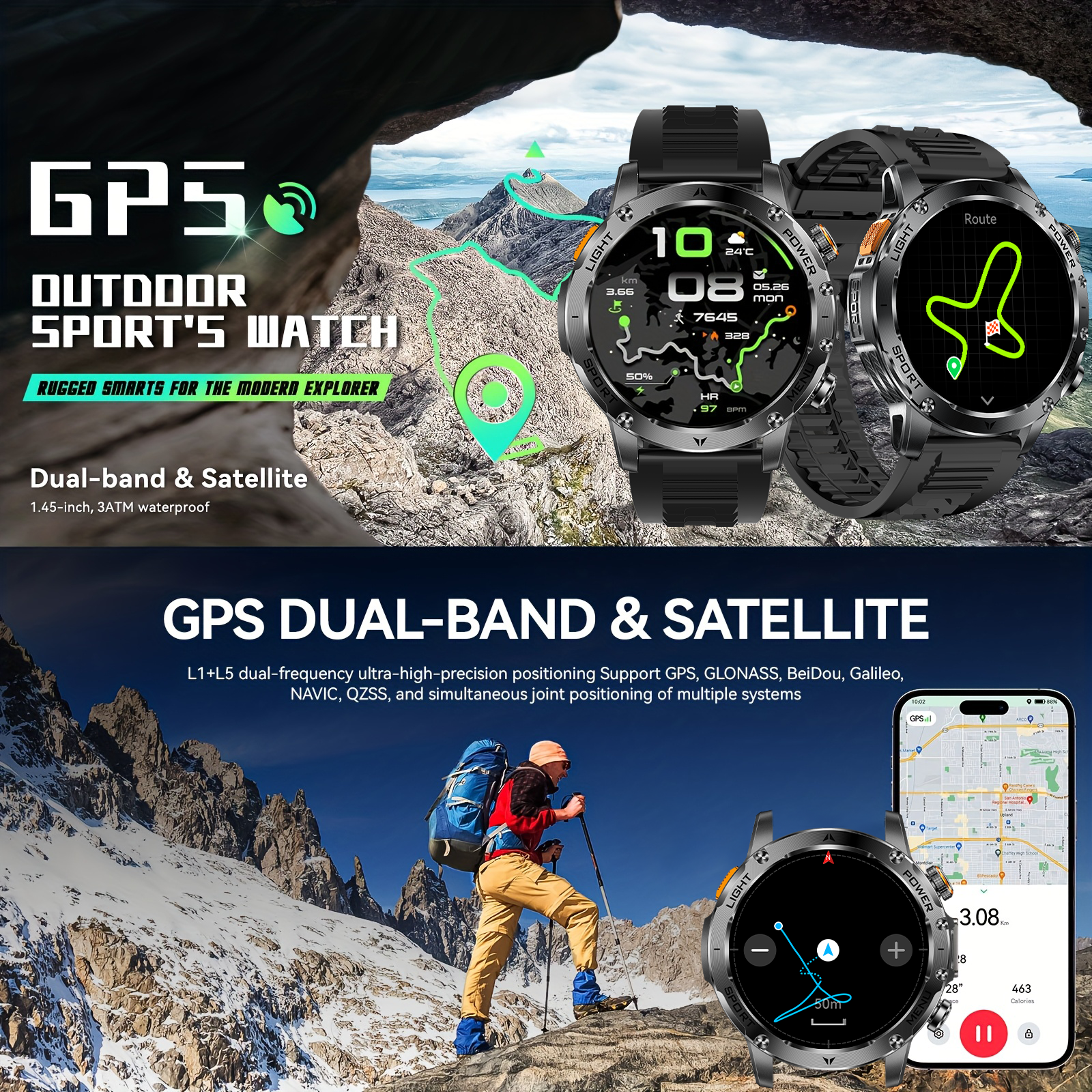 2025 New GPS Outdoor Sports Sm - Compass Lensatic ulasan dan harga