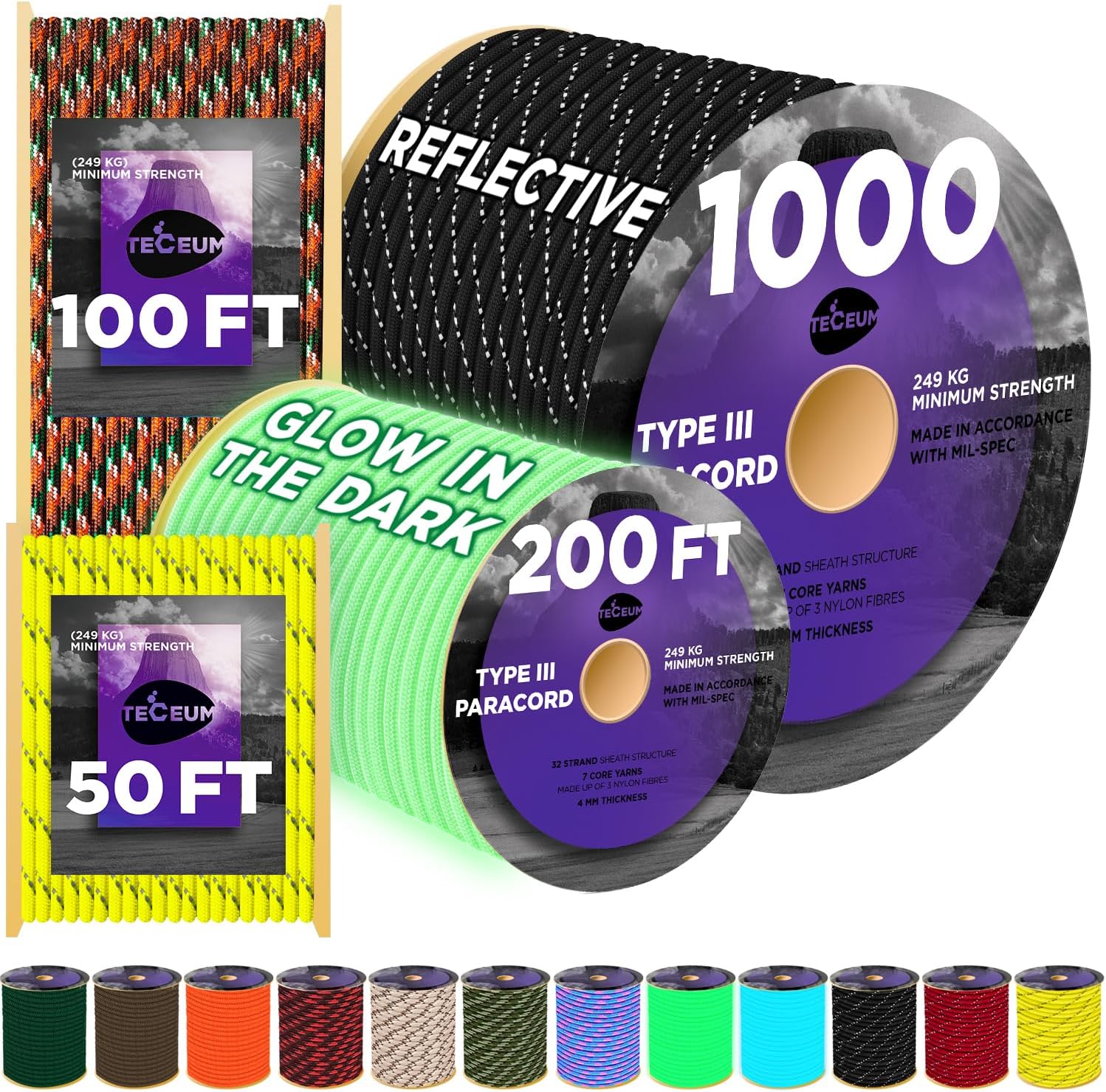 Reflective Paracord Rope 1000f - Para Cord 1000Ft ulasan dan harga