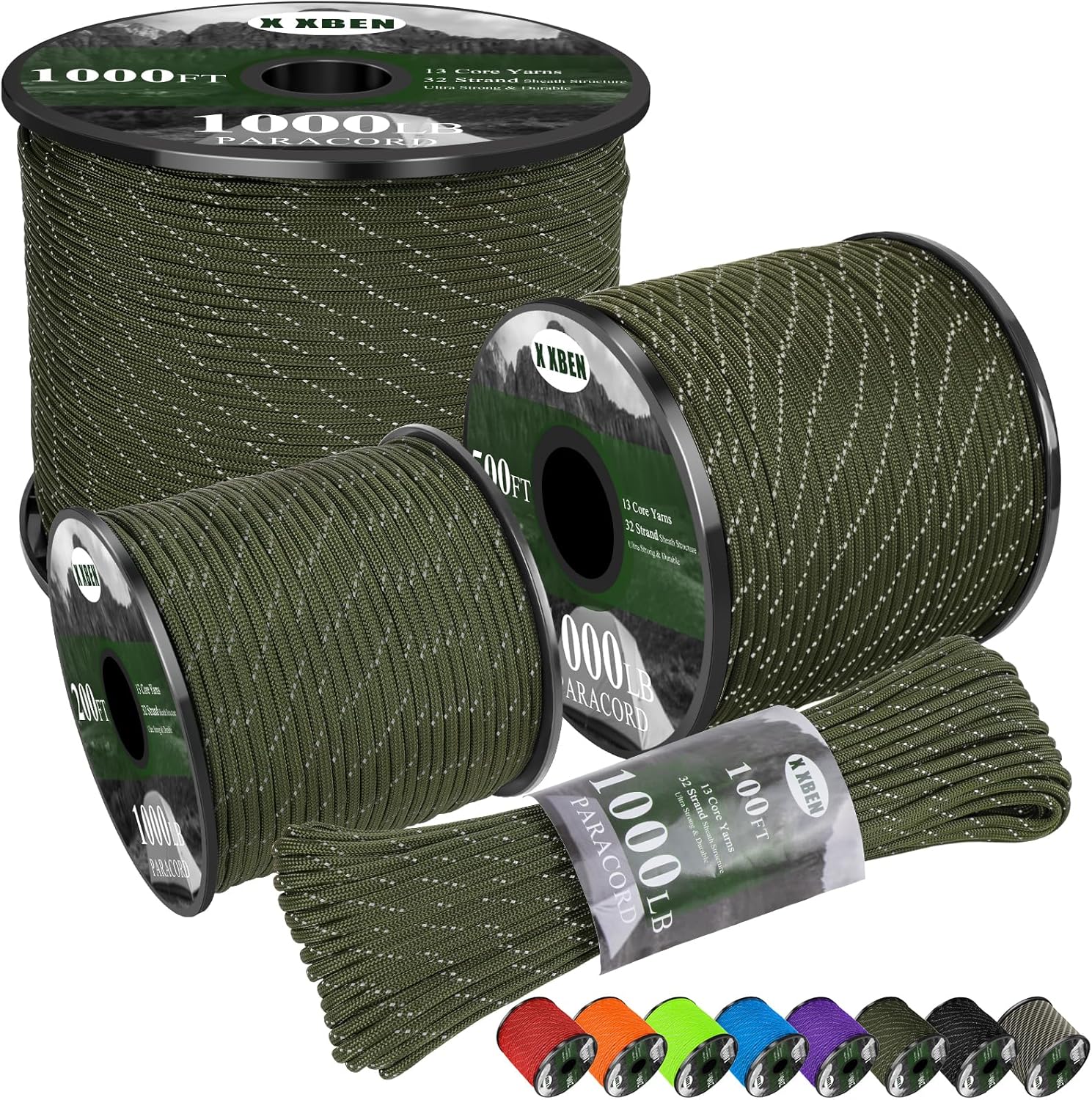 1000lb Reflective Paracord Rop - Para Cord 1000Ft ulasan dan harga