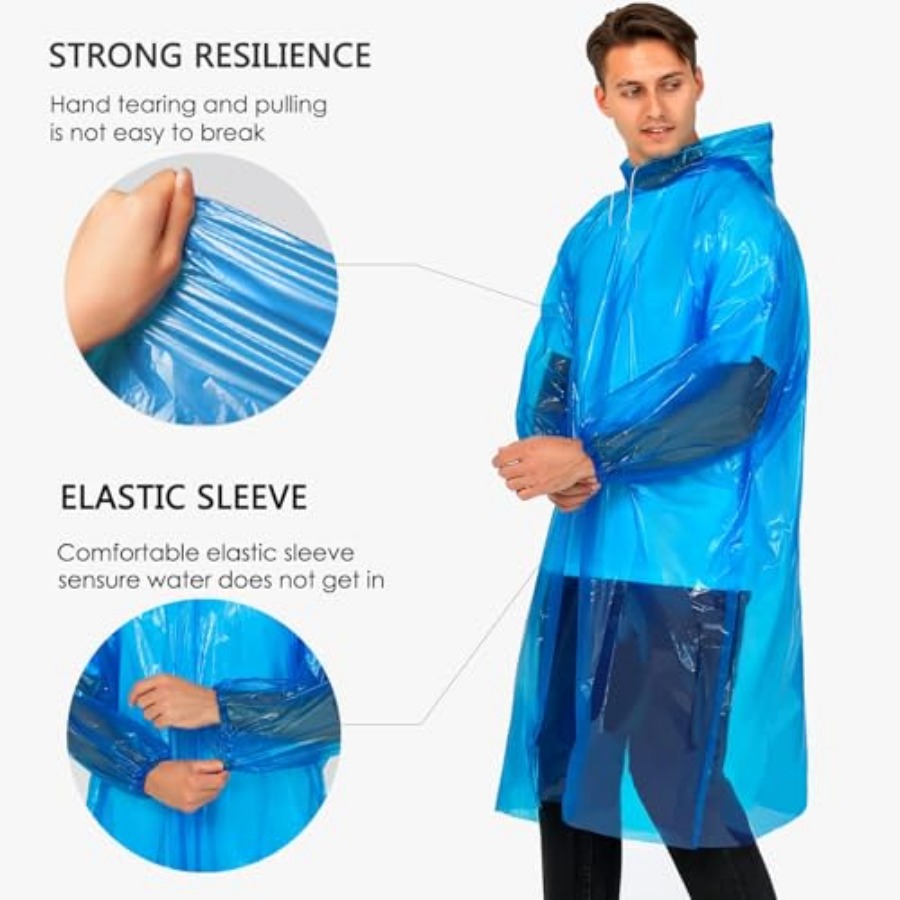 Disposable Rain Ponchos for Ad - Emergency Poncho Rain ulasan dan harga
