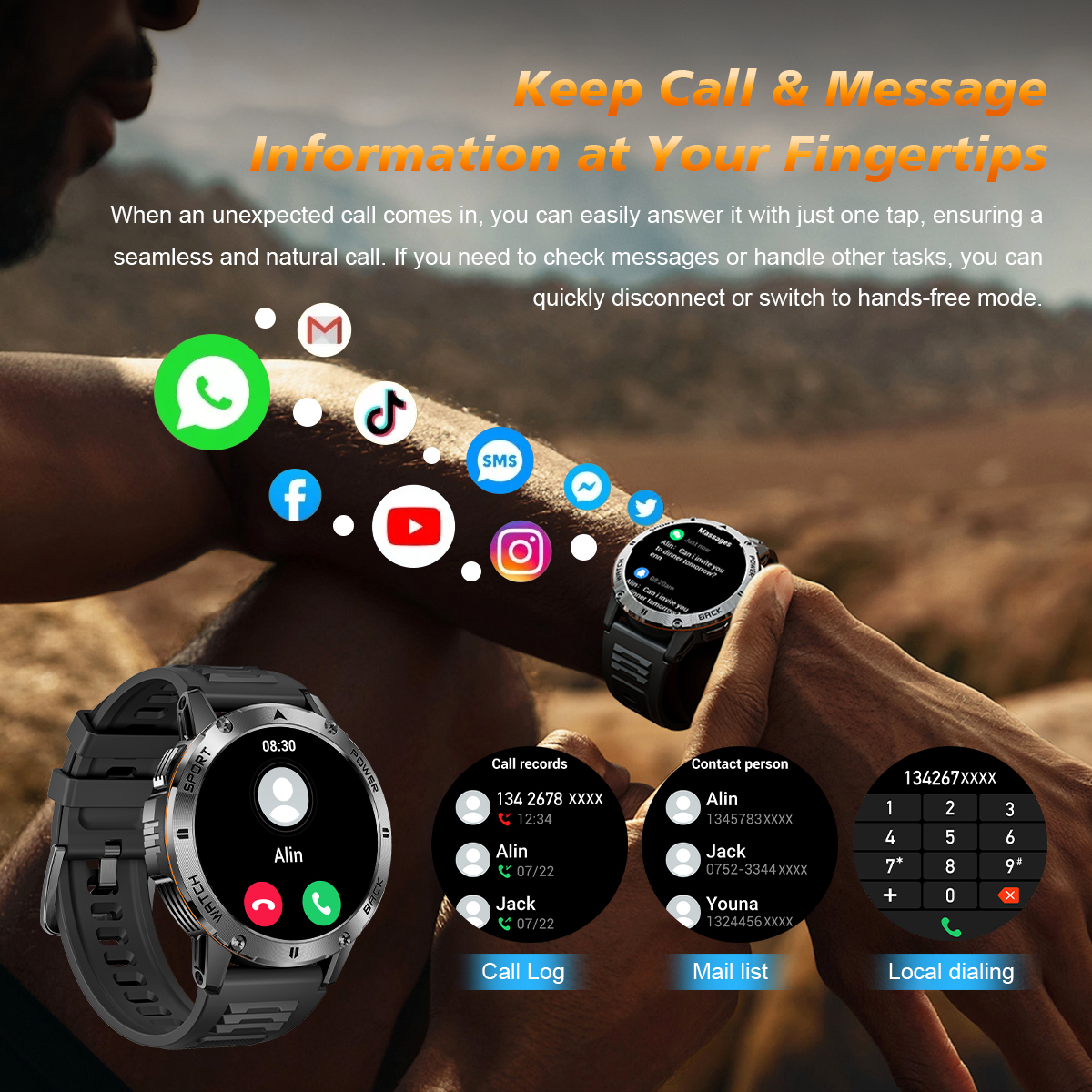 DAORKOW 2026New Smart Watch Wi - Compass Lensatic ulasan dan harga