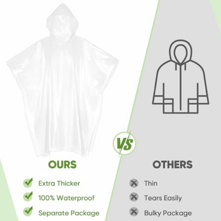 APEXUP Disposable Rain Ponchos - Emergency Poncho Rain ulasan dan harga
