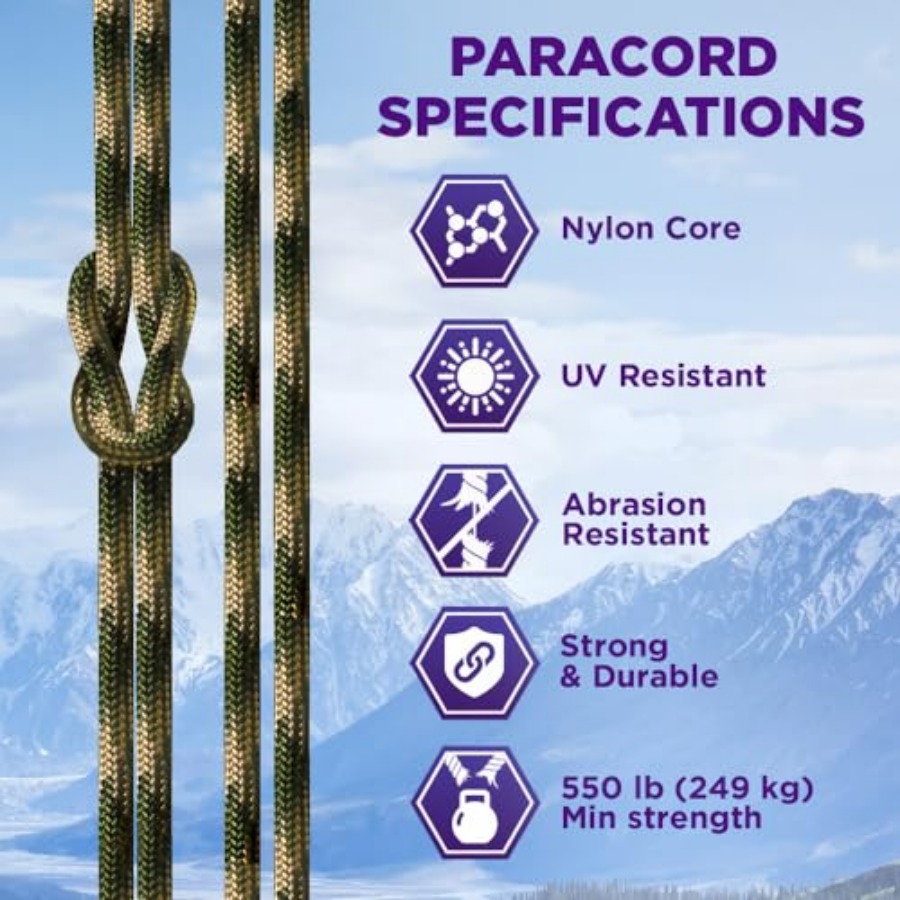 Reflective Paracord Rope 1000  - Para Cord 1000Ft ulasan dan harga