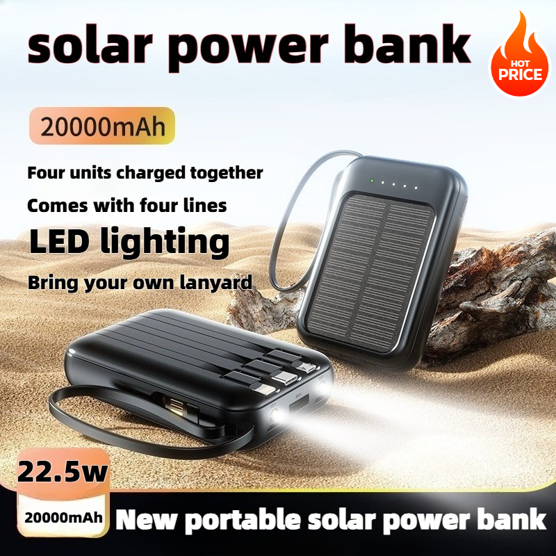 50000mAh Solar Power Bank Supe - Solar Emergency Charger ulasan dan harga