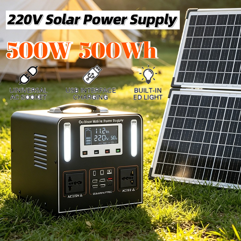 500Wh 500W 220V Portable Power - Solar Emergency Charger ulasan dan harga