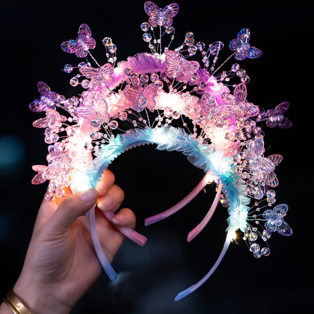 Glowing Flower Butterfly Headb - Sos Light Strobe ulasan dan harga