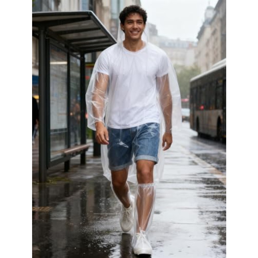 Disposable Rain Ponchos for Ad - Emergency Poncho Rain ulasan dan harga