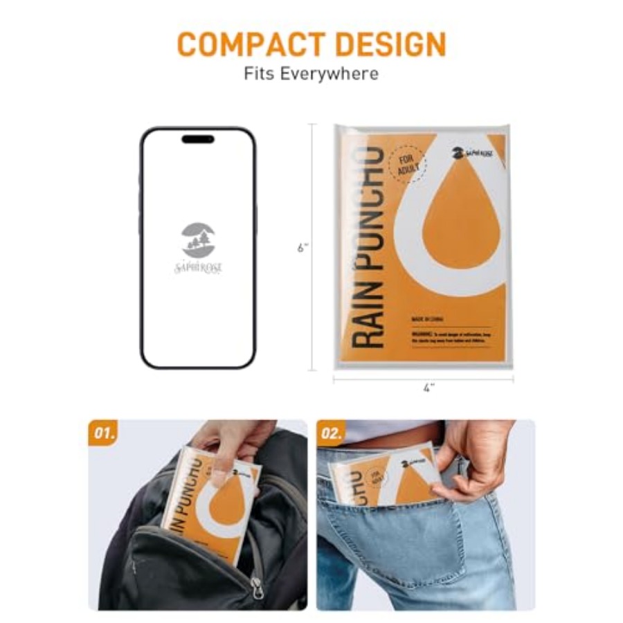 Disposable Rain Ponchos Emerge - Emergency Poncho Rain ulasan dan harga