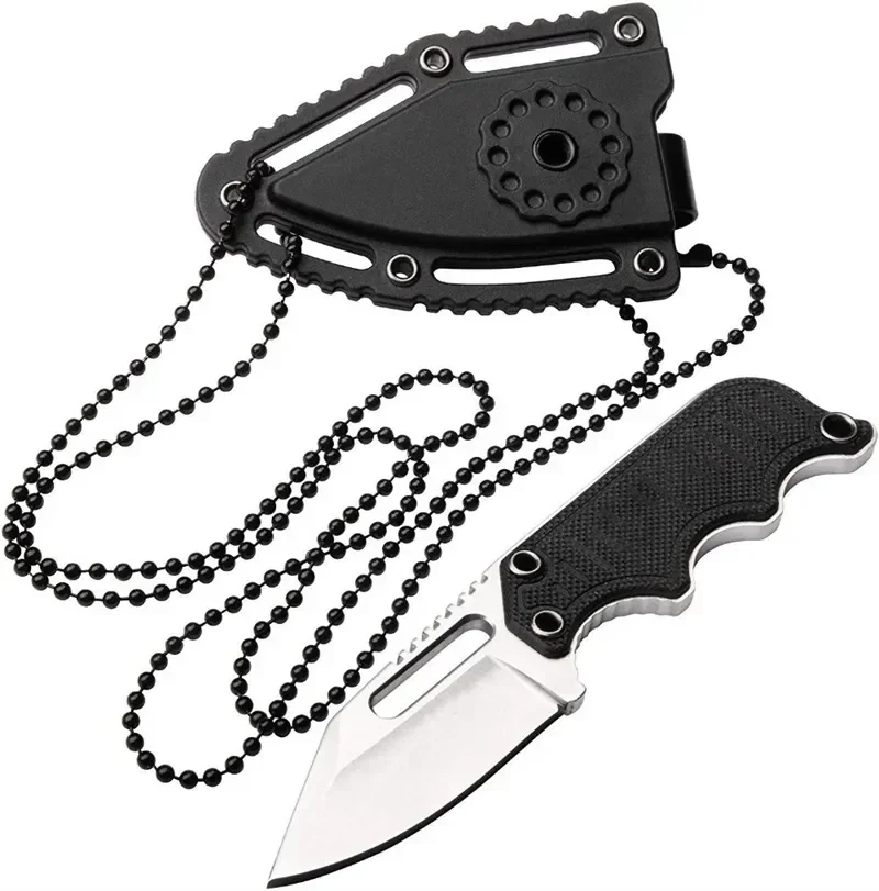 Mini Fixed Neck Knife G10 Hand - Bushcraft Knife Fixed ulasan dan harga