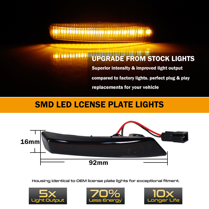 2x Dynamic Side Mirror Lamp Fo - Signal Panel Orange ulasan dan harga