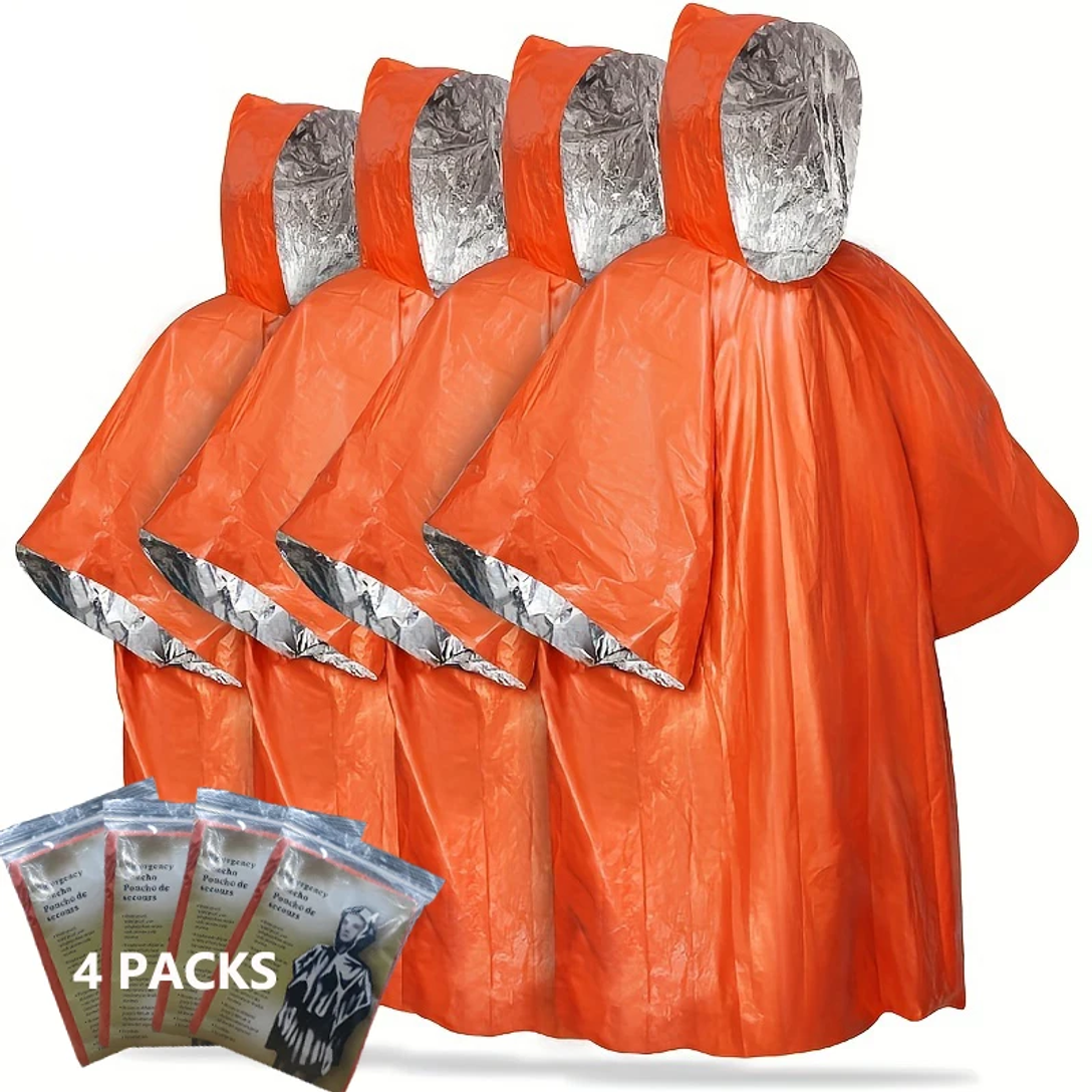 Emergency Rain Poncho with Hoo - Emergency Mylar Tent ulasan dan harga